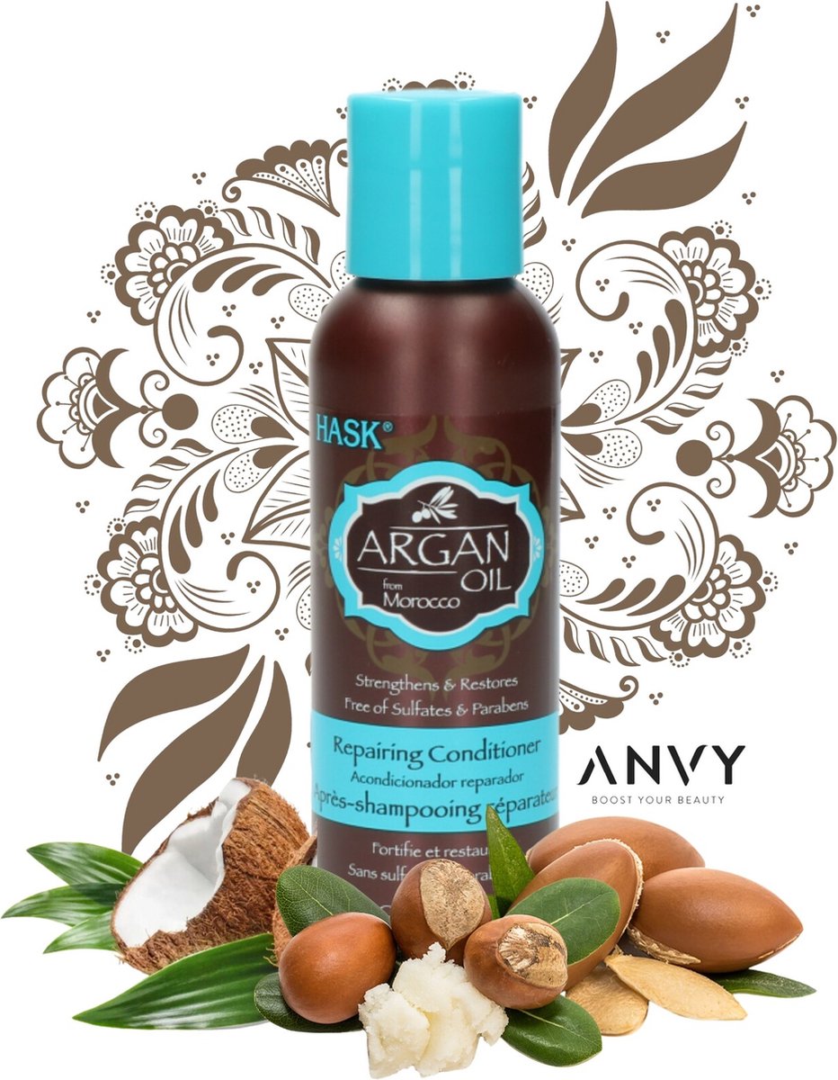 Hask Conditioner Argan Oil Repairing Conditioner Travelsize - Leave-In Conditioner - Crèmespoeling