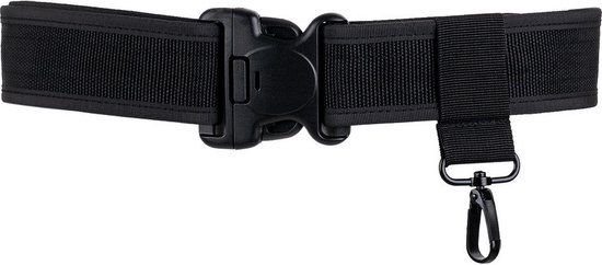 2 x clip-sleutelhanger van roestvrij staal, voor heren, met snelontgrendeling, dubbelzijdig, met afneembare sleutelhanger, kleine clip, ring voor heren, Zwart, L