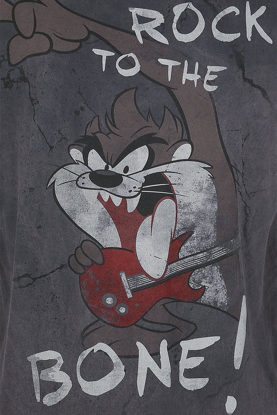 Looney Tunes Tasmanian Devil - Rock To The Bone! Heren T-shirt - grijs - 3XL