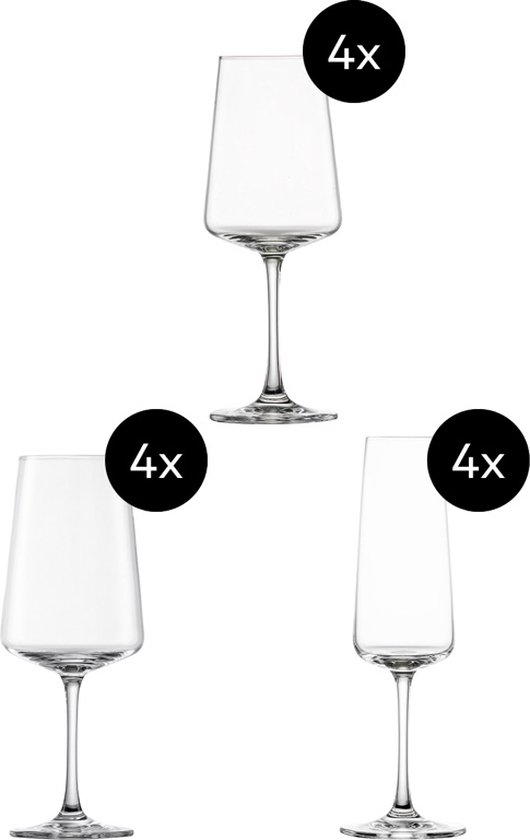 SCHOTT ZWIESEL Rodewijnglas MioVino (set van 4), vaatwasmachinebestendige Tritan-kristalglazen, Made in Germany (art. nr. 124051