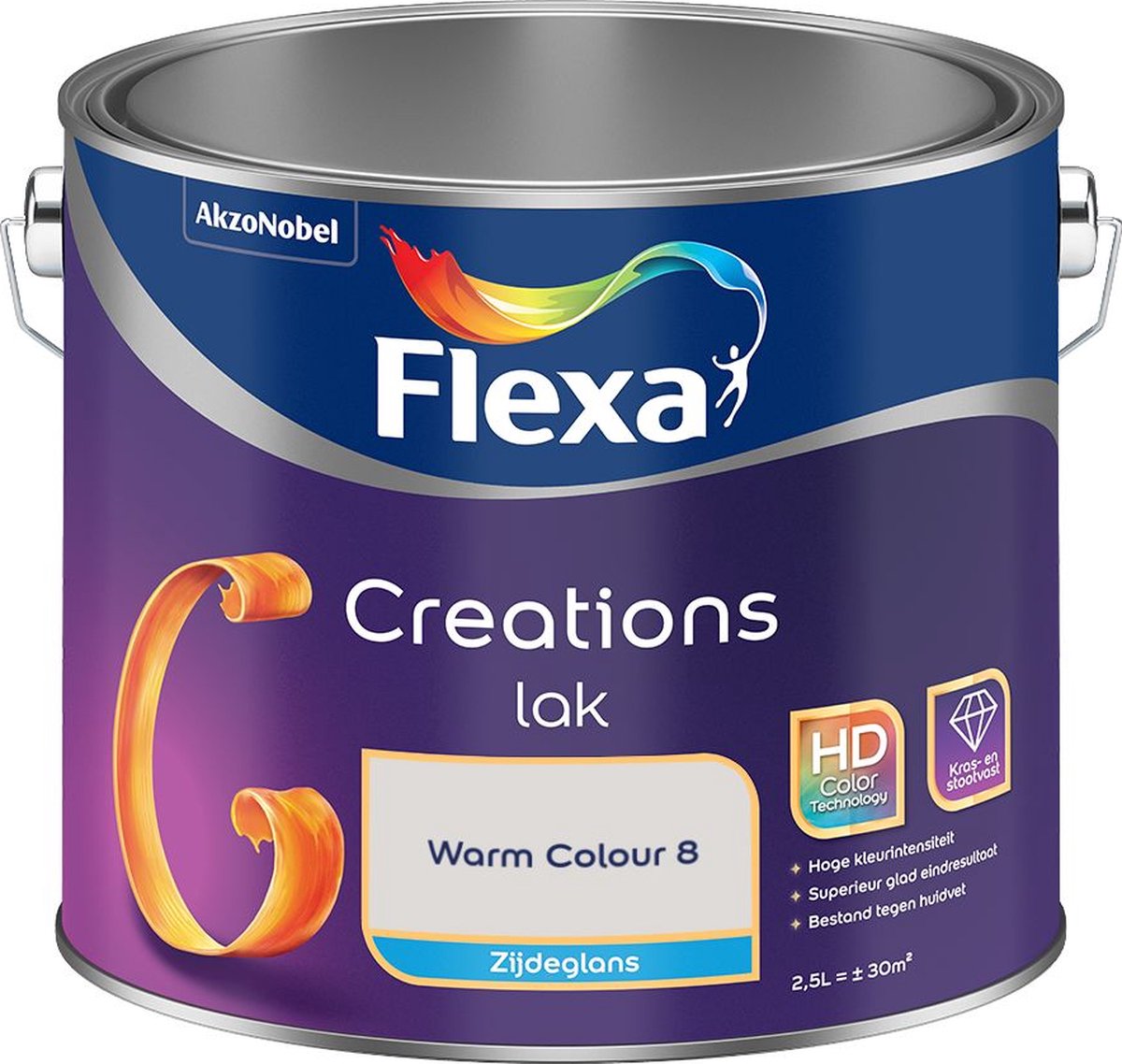 Flexa - Creations Lak Zijdeglans - Warm Colour 8 - Mengverf - 2.5 L