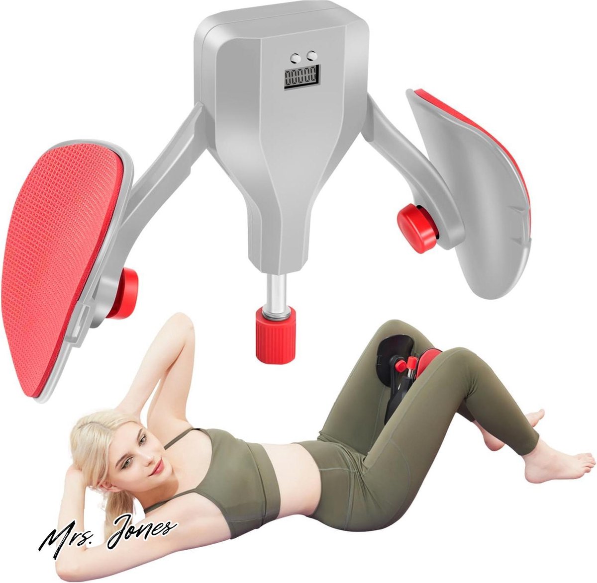 Mrs. Jones Dijtrainer maximale weerstand 75 lbs verstelbare been- en binnendijkrachttrainingsapparatuur heupvormer meester bekkenbodemversterkingsapparaat been- en armafslanktrimmer (grijs) - weerstandstraining bekkenbodem-toner .
