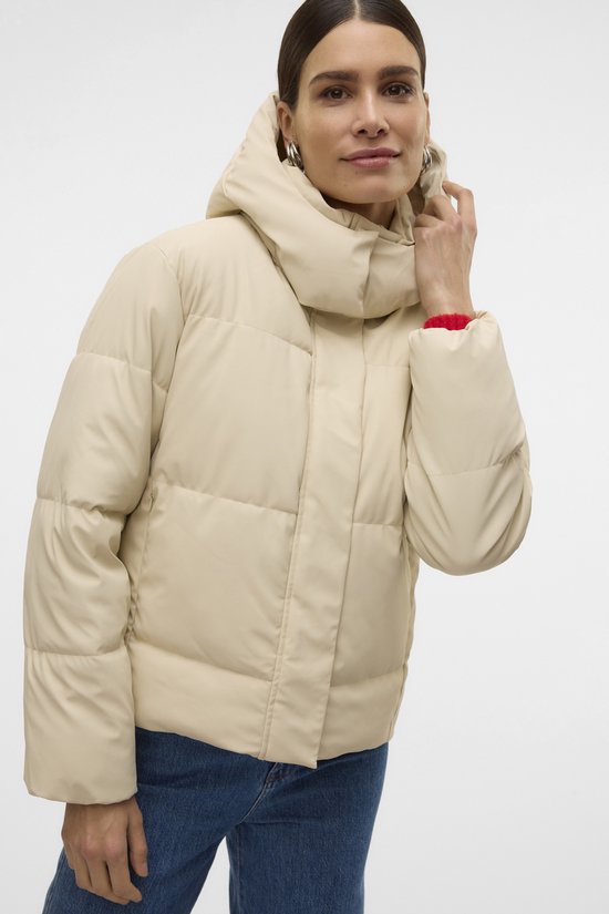 Veste Vero Moda Vmgretakylie Veste enduite courte No 10311315 Avoine Femme Taille - XL