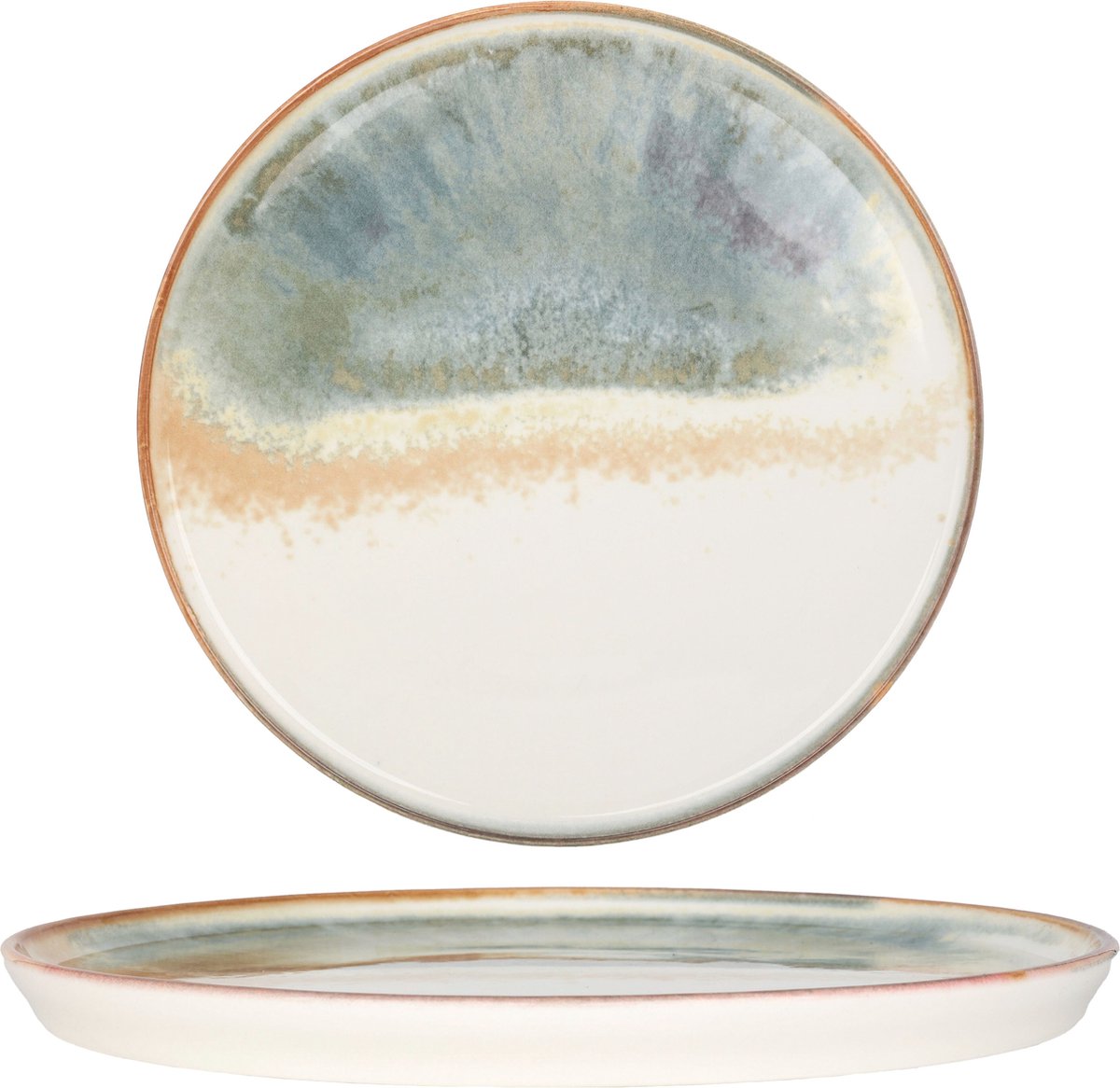 Bonna Dessertbord - Fium - Porselein - 22 cm - set van 6