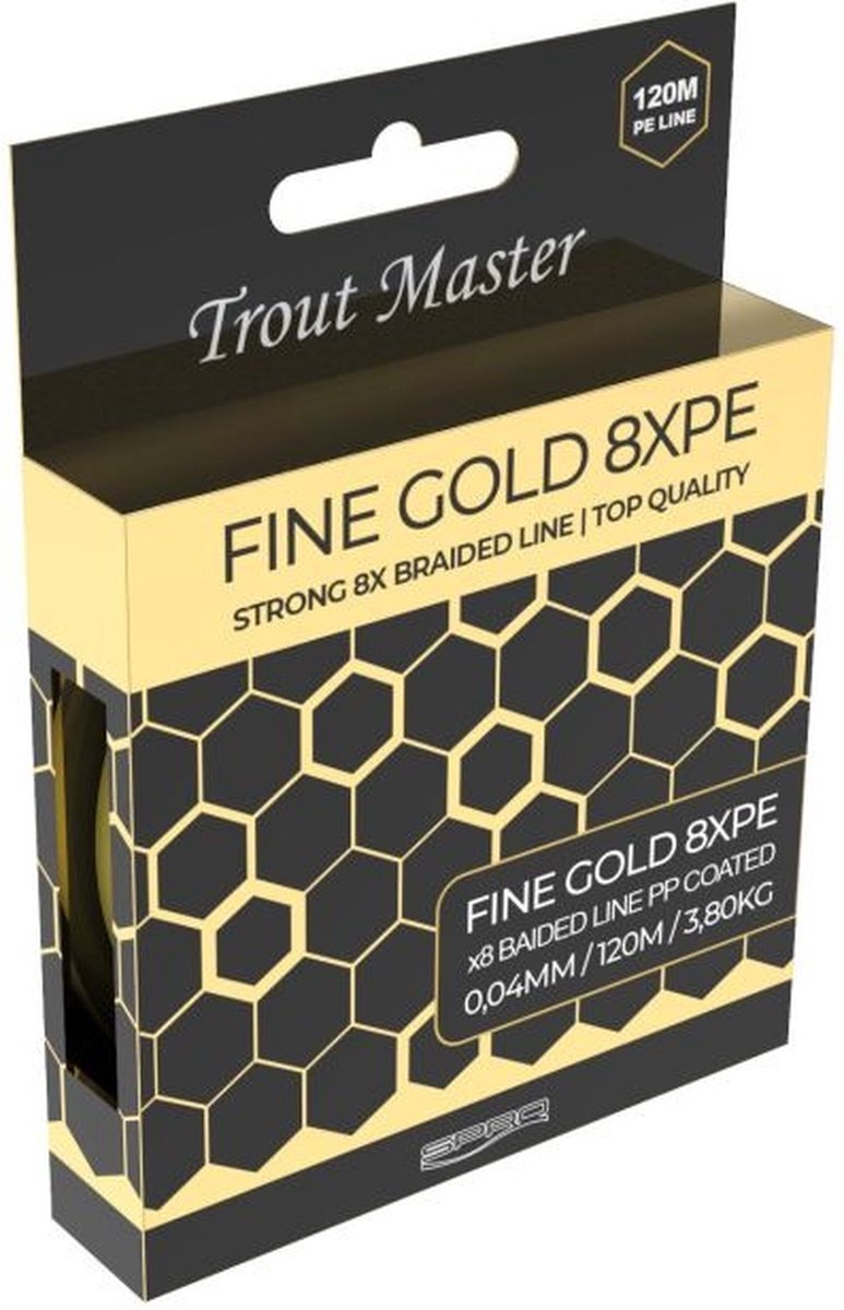 Trout Master Fine Gold X8 PE 120m - Maat : 0.10mm