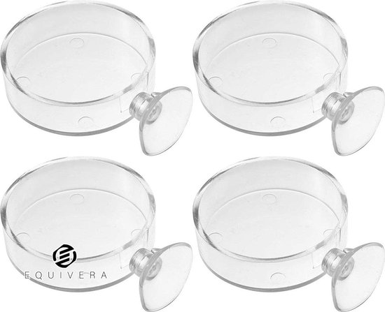 3 Glas-Futternäpfe Für Aquarium – Durchmesser 6 Cm, 6,5 Cm, 8 Cm, Für Garnelen, Fische & Reptilien