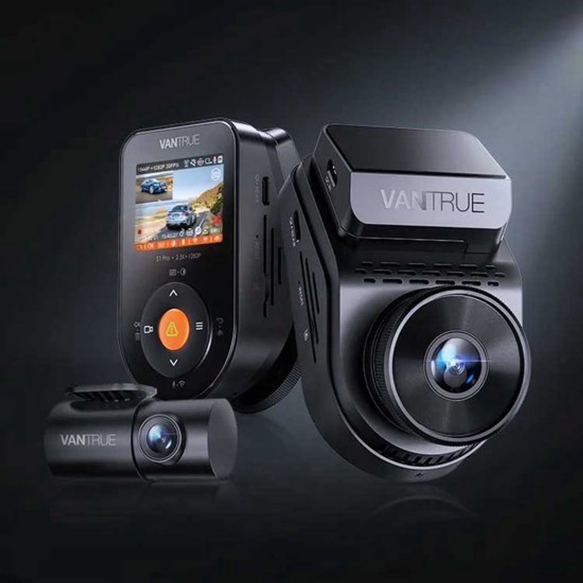 Vantrue S1 Pro Dual 2.7K Wifi GPS dashcam voor auto