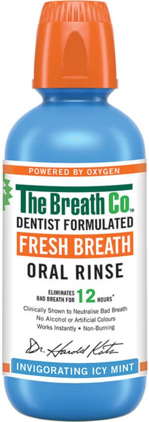 The Breath Co Mondwater - Icy - Mint - 500 ML - Tegen - Slechte Adem - Droge Mond - Ontstoken Tandvlees