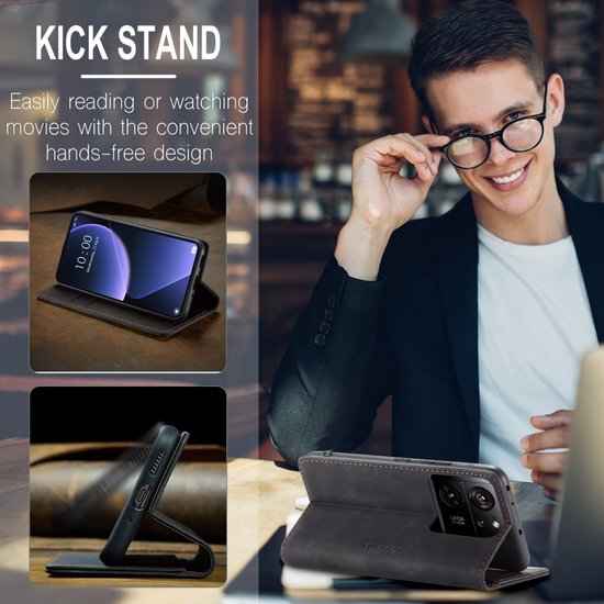 Coque Xiaomi 13T / 13T Pro - CaseMe Book Case - Zwart