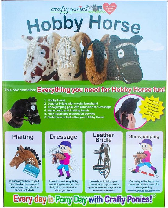Stokpaard Crafty Ponies Hobby Horse Palomino + Staldoos & Hoofdstel van Crafty Ponies — afbeelding 5
