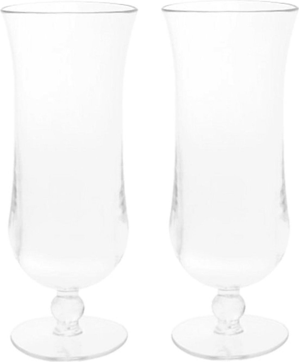 Fjesta© Cocktailglazen Hurricane – Kunststof Glazen – 45cl – Transparant – 2 Stuks