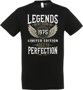 T-shirt Legends were born in | 50 jaar abraham sarah | verjaardag cadeau voor mannen | Zwart | maat XXL