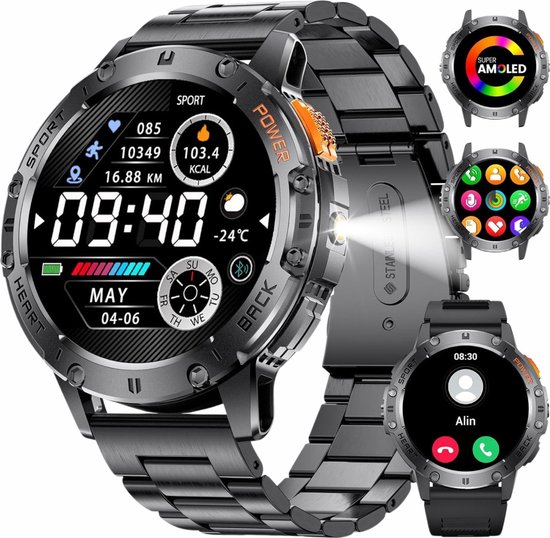 Smartwatch stainless steel back hotsell