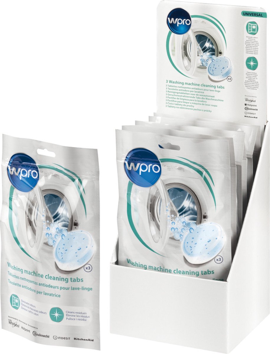 Wpro Wasmachine Reinigingstabletten 3 Stuks — afbeelding 3
