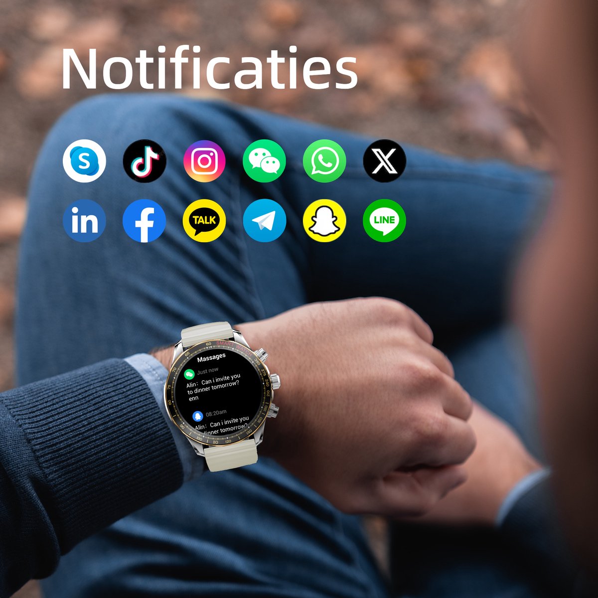 Maoo Titan AMOLED Smartwatch Heren - Stappenteller en - afbeelding 2