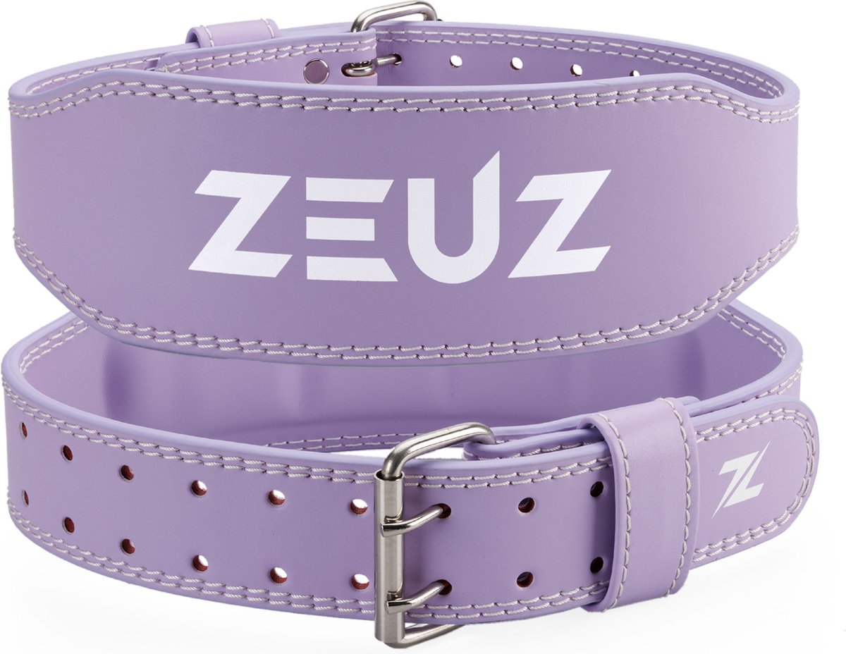ZEUZ Lifting Belt voor Fitness & CrossFit – Gewichthefriem – Powerlift & Gewichtheffen Riem – Paars - Maat S