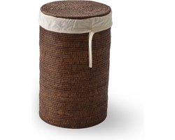 Wasmand Cilinder - BASKET WB, donker rotan.