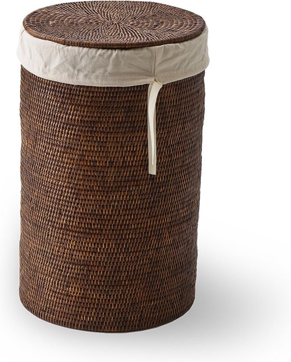 Goedkoopste Wasmand Cilinder - BASKET WB, donker rotan.