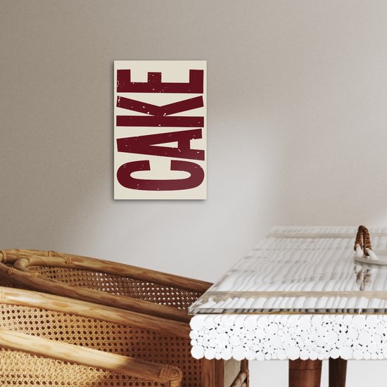 Tableau sur toile 20x30 cm - Décoration murale exclusive Rouge - Gâteau - Décoration - Nourriture - Accessoires de Décoration murale - Décoration murale de Cuisine - Peintures sur toile