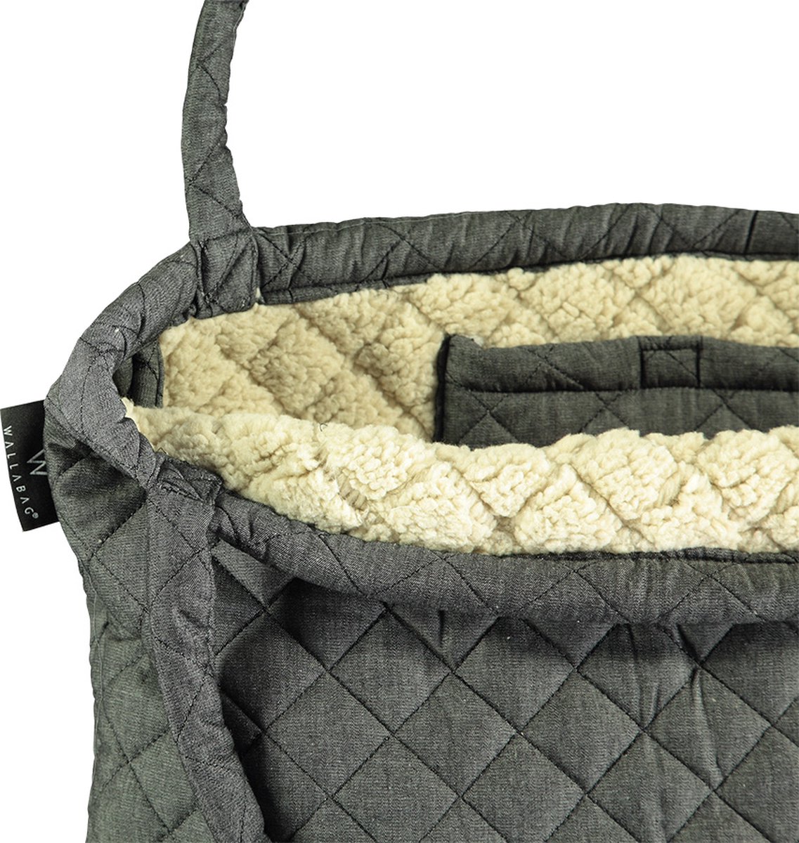 Wallabag - Tote Bag - Luiertas - Shopper - Mom Bag Denim Stepped Black – foto 2
