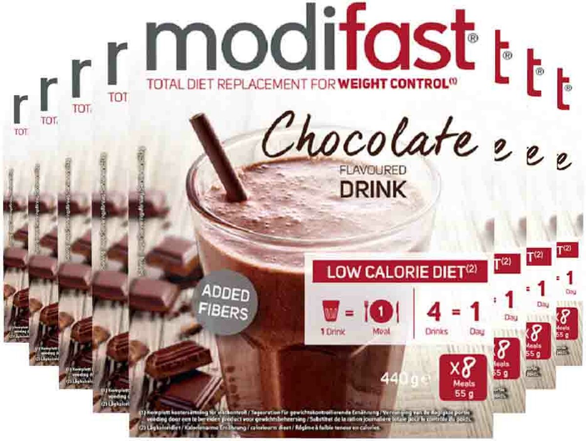 Goedkoopste 8x Modifast Intensive Milkshake Chocolade 8 x 55 gr