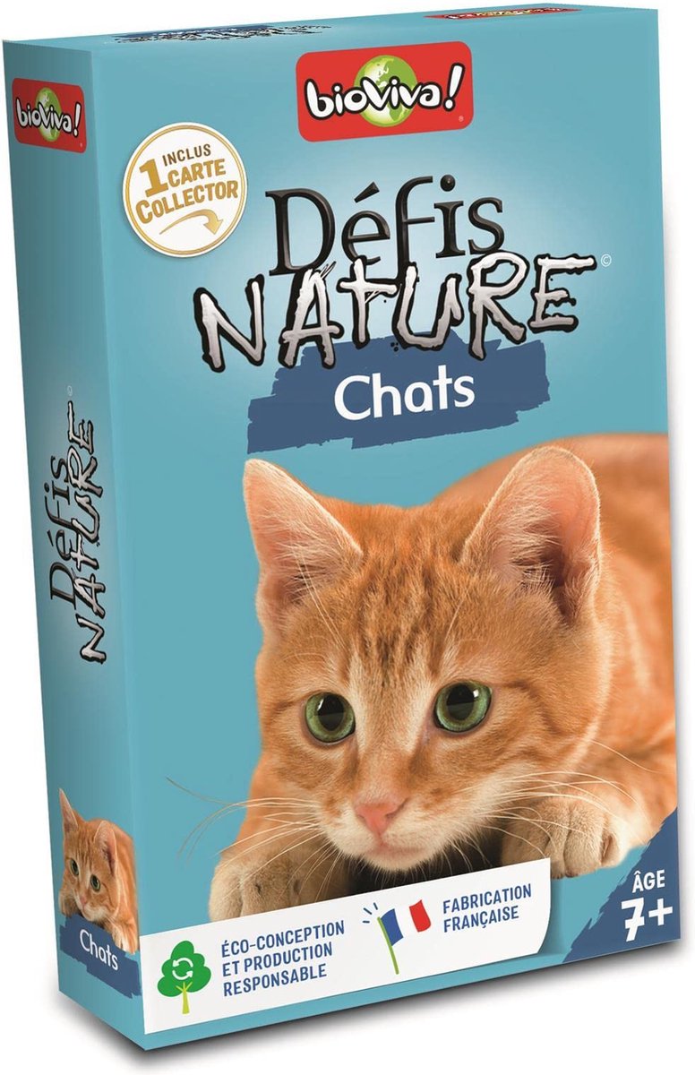 Natuurlijke Uitdagingen Kaartspel - Katten - Blauw