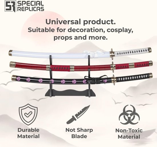 One Piece - Roronoa Zoro zwaarden replica set van 3