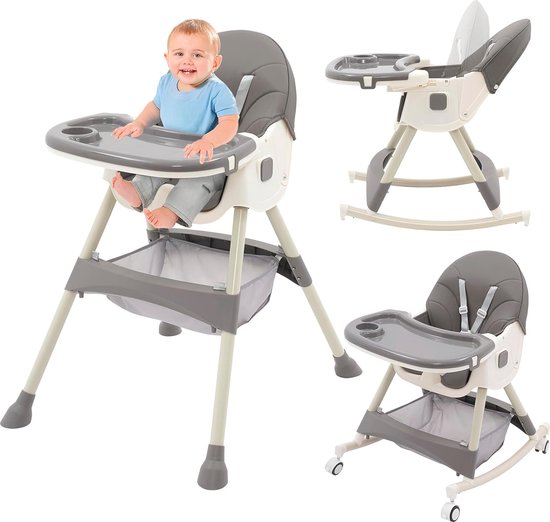 3-in-1 Kinderstoel Vanaf De Geboorte Met Babyzitje - Meegroeistoel Met Speelboog Turkoois Inklapbare Babystoel 53 X 75 X 105 Cm