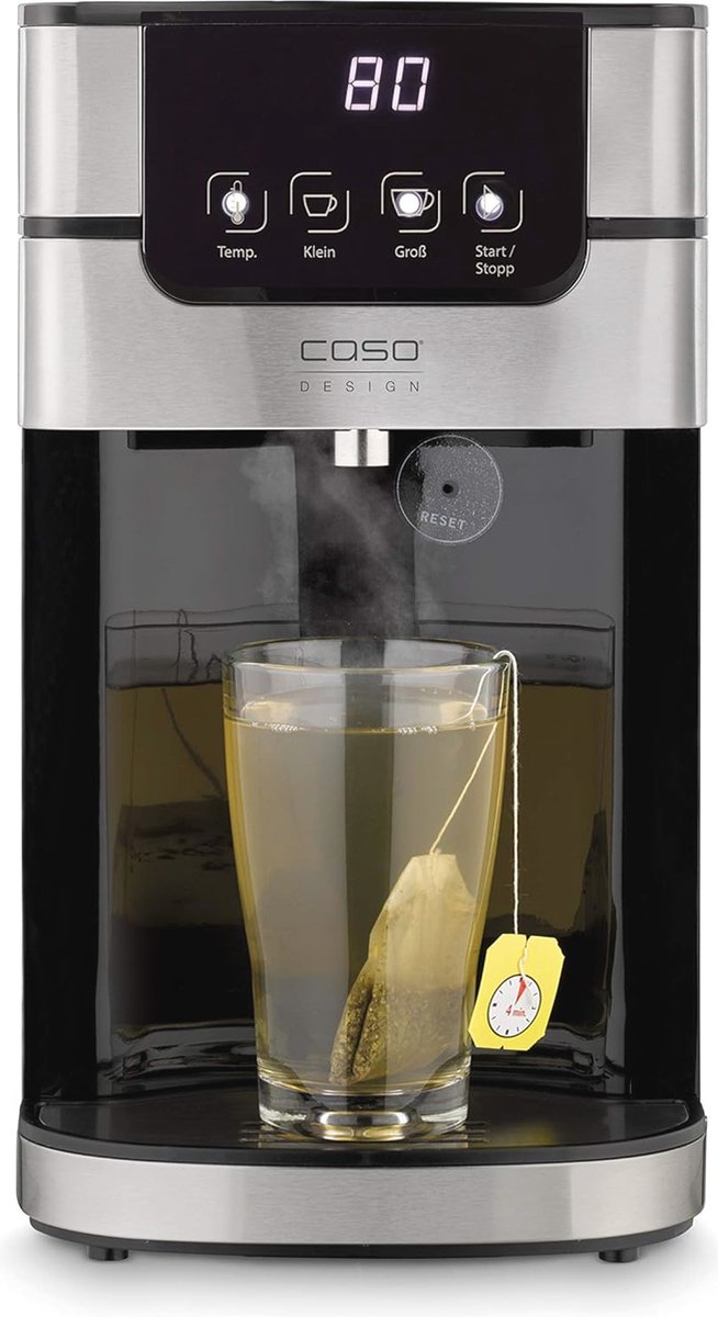 Turbo warmwaterdispenser 2600 W met afneembare watertank van 4 liter, instelbaar van 70-100 °C, ideaal voor kantoorkeukens en buffetten