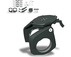 Telefoonhouder voor Fiets - Telefoonhouder GERMANY COMPIT voor montage op het stuur - in hoek verstelbare smartphonehouder - fietsen en e-bikes - 222-35 mm uitlijning - zwart