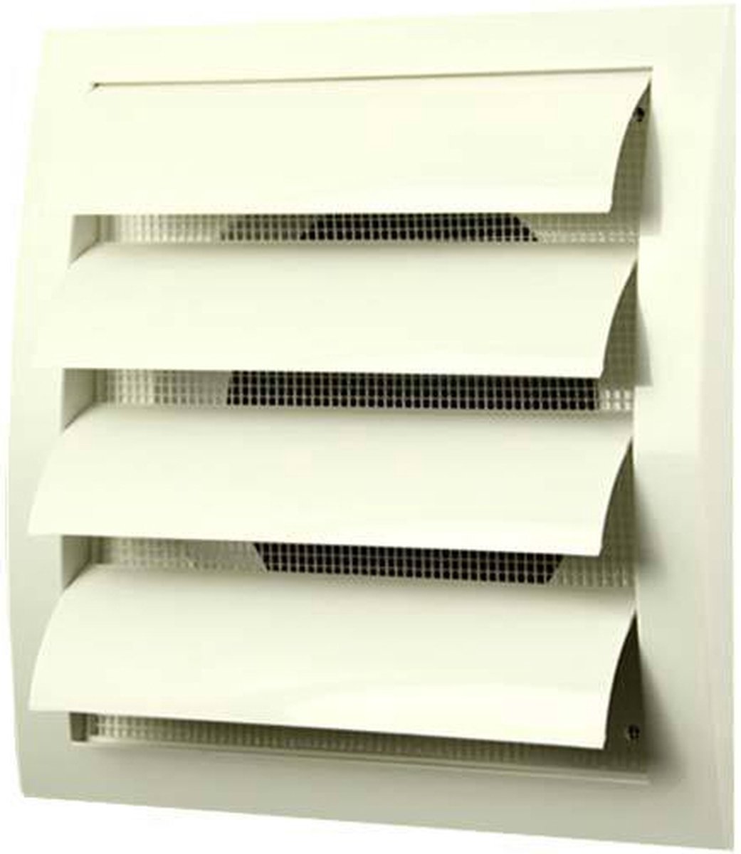 Lamellenrooster overdruk ventilatierooster 190x190 diameter: 125 wit - ND12Z