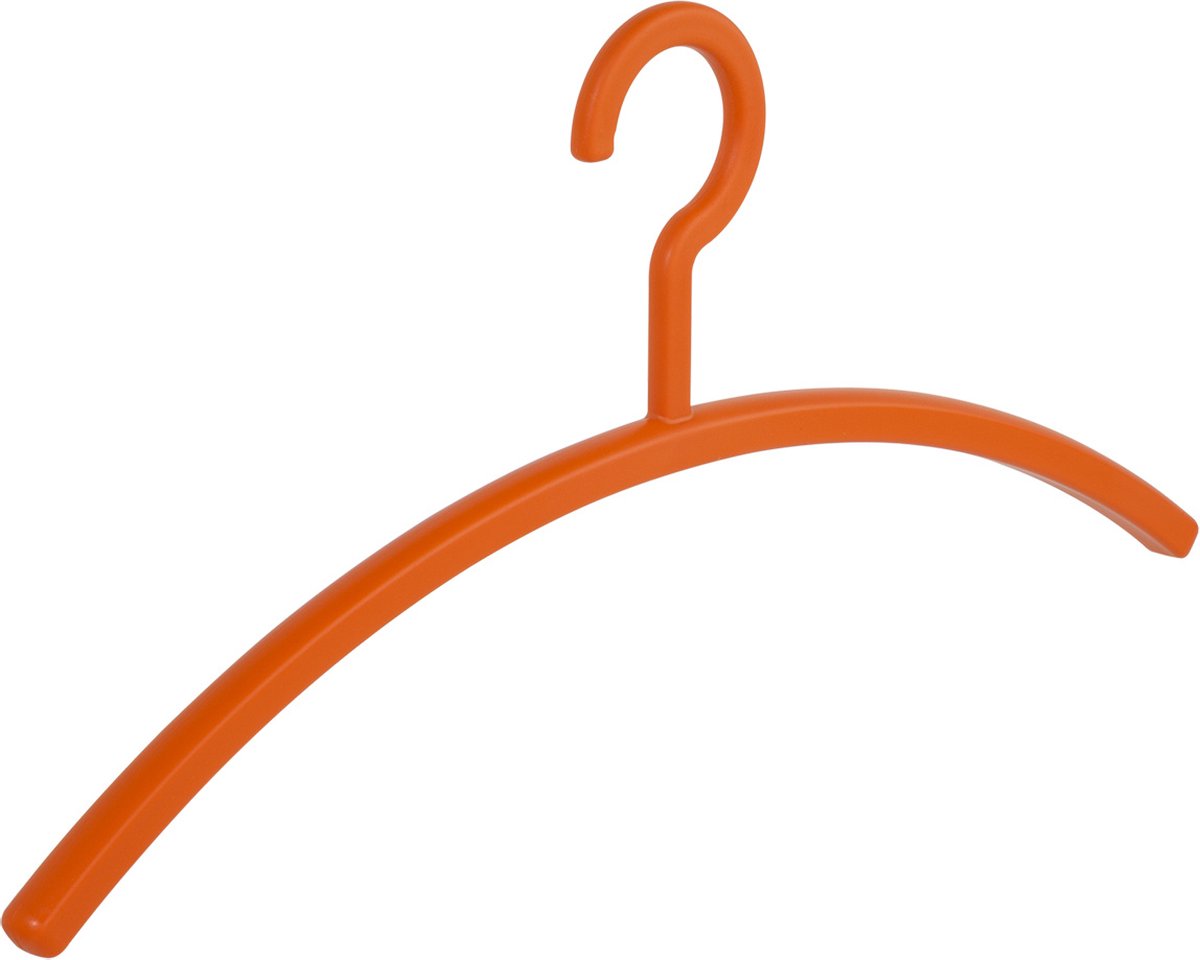 De Kledinghanger Gigant - Garderobehanger - Jassenhanger - Volwassenen - 6351 - 8 Stuks - Primus - Kunststof - Oranje - 45 cm - Kledinghanger - Kleerhanger (6351_05/8)