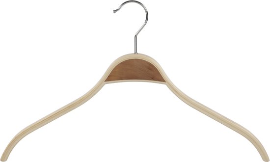 Kleerhangers Hout, 50 Stuks, Met Rokinkepingen En Broekbrug, 360 Graden Draaibaar Kostuumhanger Jasjeshanger Hout Voor Kleding Kostuumjasbroek Natuur