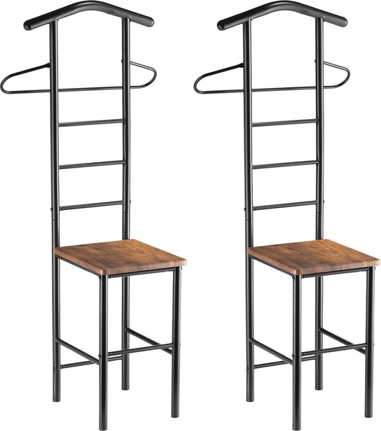 IDIMEX Camilo Dressboy, Organizador Ropa para hombre y mujer, práctico sirviente silencioso con percha, bonito mayordomo con soporte de bolsillo, soporte de ropa moderno, lacado en blanco