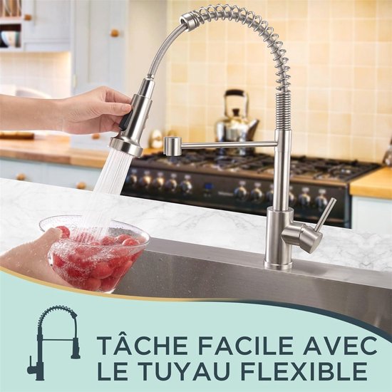 AanspoelbakSine 1 Bak 55*45CM Inbouw- En Opbouwspoelbak Met Zeepdispenser Verchroomde Keukenkraan 360deg Draaibaar Koud Warm Water