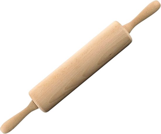 2-delig Turkse dunne deegrollerset, beukenhout - handgemaakte houten