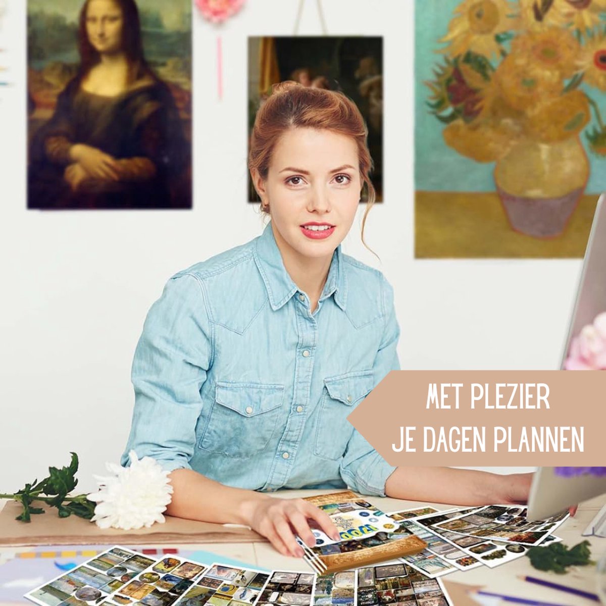 Stickerboekje met Planner & Bullet Journal Stickers met Kunst thema - 1700+ Stickers voor Agenda & Kalender - Beroemde schilderijen — afbeelding 6