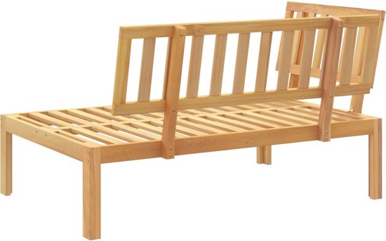 Canapé d'angle The Living Store en bois d'acacia - 133 x 92 x 69 cm - Canapé d'angle design modulable - Canapé lounge - Ensemble de jardin - Mobilier d'extérieur - Banc de jardin - Bois d'acacia - Mobilier Plein air