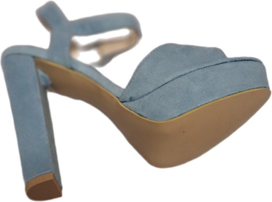 JUMEX-EROTISCHE PUMP-SUEDELOOK-PLATEAU/HEEL-BLEU-41 bol