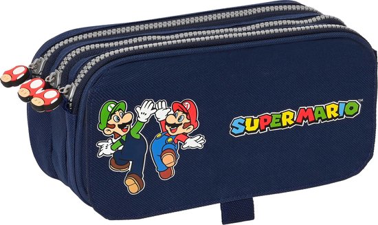 Trousse Scolaire Officielle Mario Kart 3 Compartiments - Avec Kit Papeterie Complet (feutres, Crayons, Stylos, Ciseaux…) - 6