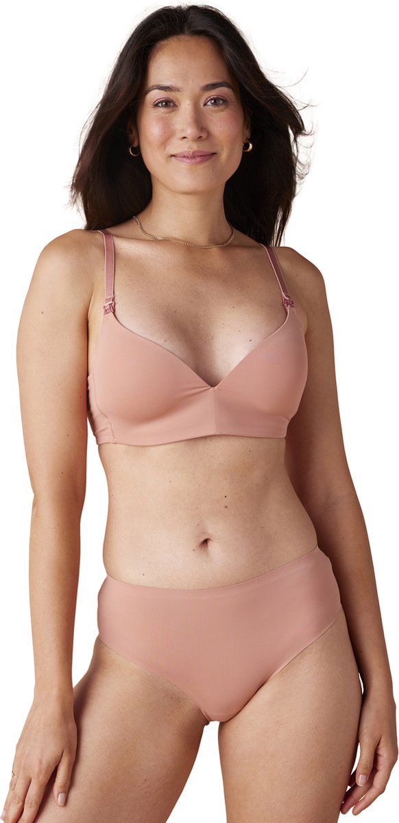 Envie de Fraise Set - 2 beha - zwangerschaps - borstvoedings - microvezel - kant beige