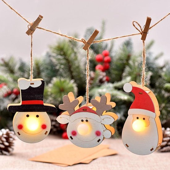 thumbnail: 24 Stuks Kerst Eikel Hangers Van Vilt — DIY Kerstboom Decoratie — Lichtgewicht Feestversiering