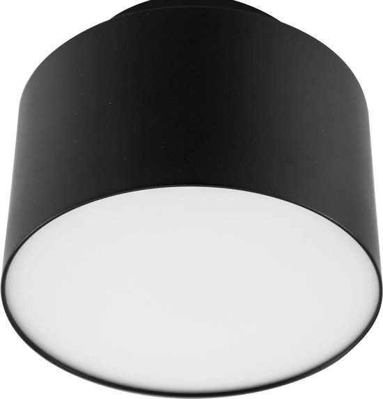 Lindby - Plafonnier LED - 1 lumière - Aluminium - H: 8,8 cm - noir - Source lumineuse incluse