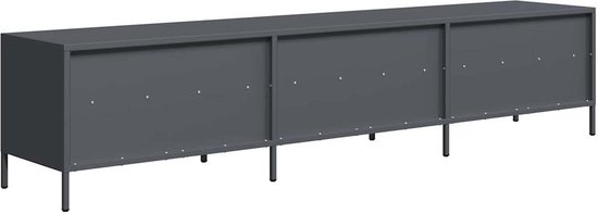 vidaXL - Meuble TV - 202x39x43,5 - cm - laminé à froid - acier - anthracite
