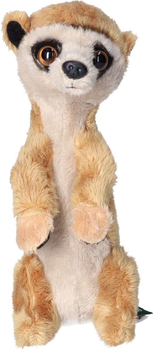 Ravensden Pluche knuffel dier Stokstaartje - 15 cm - Speelgoed Stokstaartjes knuffelbeesten