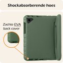 Donkergroen, schokabsorberend hoesje van zacht EVA-materiaal.
