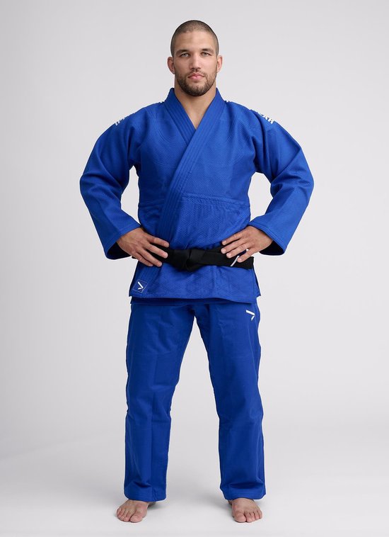 Veste bleue Ippon Gear Fighter 2 coupe slim (Taille : 155)
