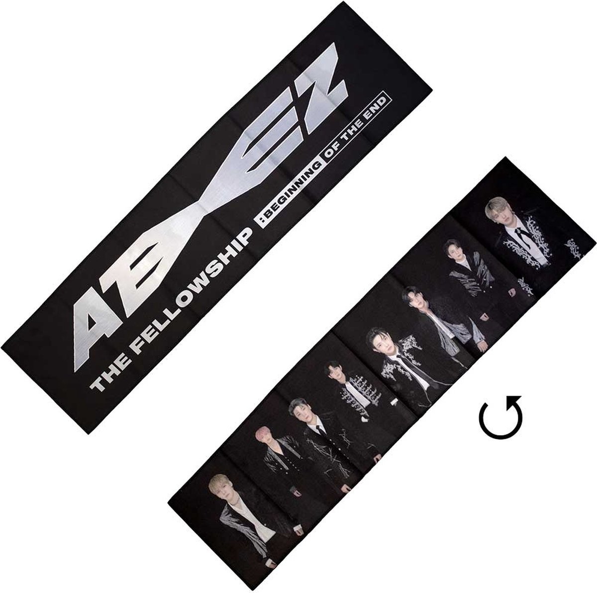 Rock Off ATEEZ - Fellowship Beginning Of The End Textiel Poster - Zwart