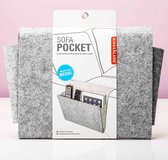Kikkerland - Sofa Pocket Voor Bank - Opbergzak voor je Bank - Woonaccessoire – Vilt – Grijs - Moederdag cadeau