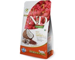 Farmina N&D Quinoa Skin & Coat - Kattenvoer (Droogvoer) - Haring & Kokos - Graanvrij - 1.2 kg (4x300g)